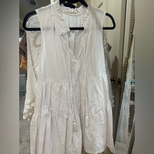 Womens white tiered dress - Mustard Seed